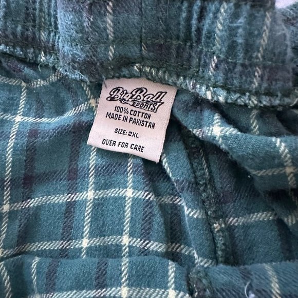 University OF HawaiiPajama Pants Adult 2XLPLaid Green Stretch Size 2XL (34x27) - Picture 8 of 14